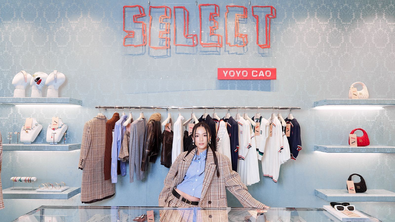 Fashion KOL Yoyo Cao curated a special wardrobe for Miu Miu Select